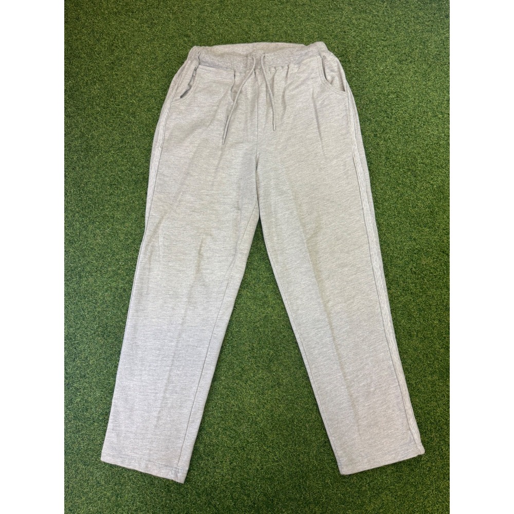 Vintage Bike Athletic Sweatpants Mens Large Gray Striped Drawstring Joggers L